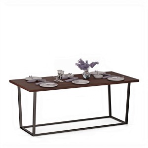 Masa de dining cu cadru metalic WOJTEK - Wenge