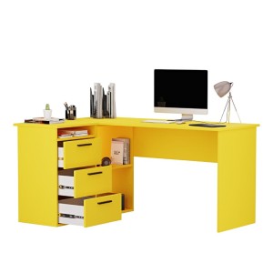 biurko szkolne narożne żółte - aga .jpg