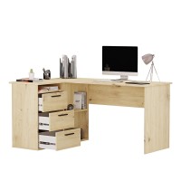 Birou școlar colț Aga - Stejar meșteșugar (1)