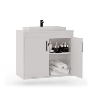 Mobilier de baie sub chiuvetă - Albă (1)